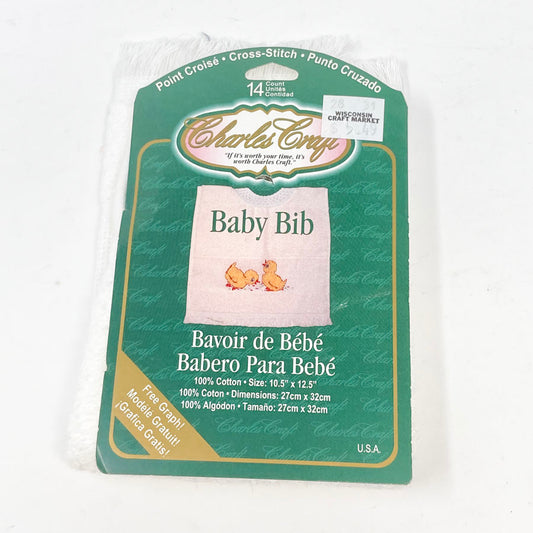 Charles Craft Cross Stitch Baby Bib
