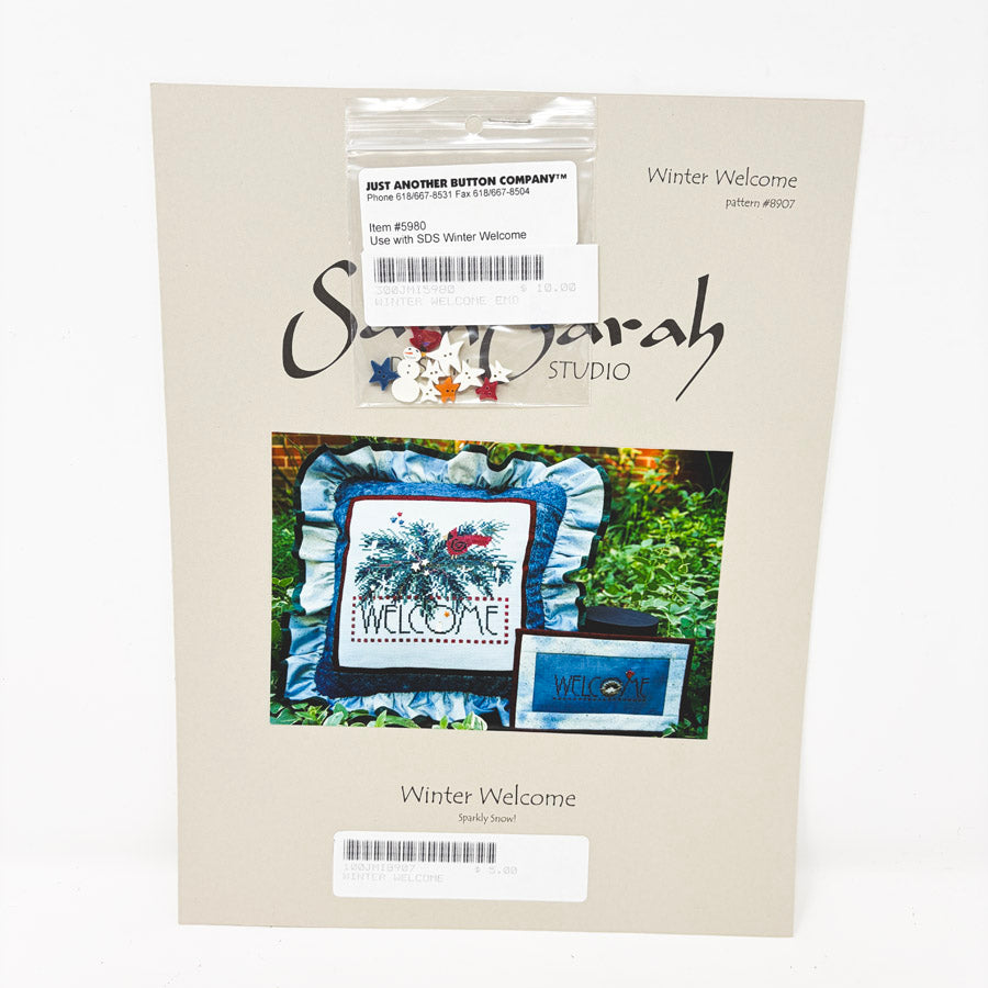 Sam Sarah Cross Stitch Patterns with Button Packs