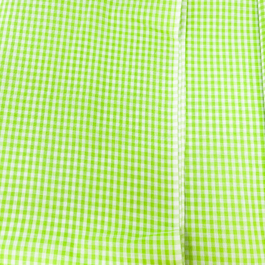 2 Yds x 44" Lime Green Gingham Cotton Fabric