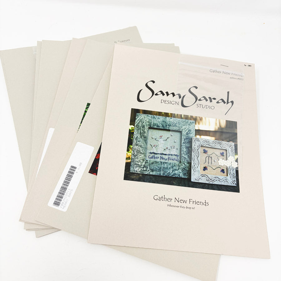Sam Sarah Cross Stitch Patterns with Button Packs