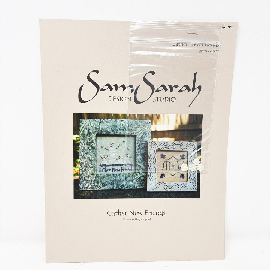 Sam Sarah Cross Stitch Patterns with Button Packs