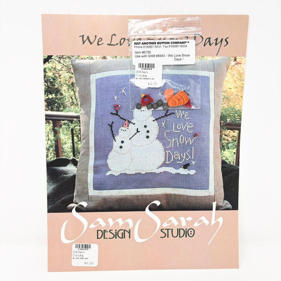 Sam Sarah Cross Stitch Patterns with Button Packs