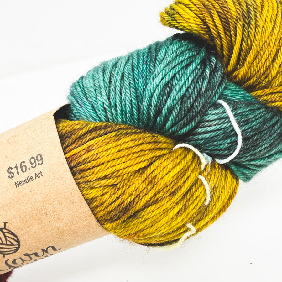 Yarn Bee Authentic Hand-Dyed Yarn in Hibiscus Palm