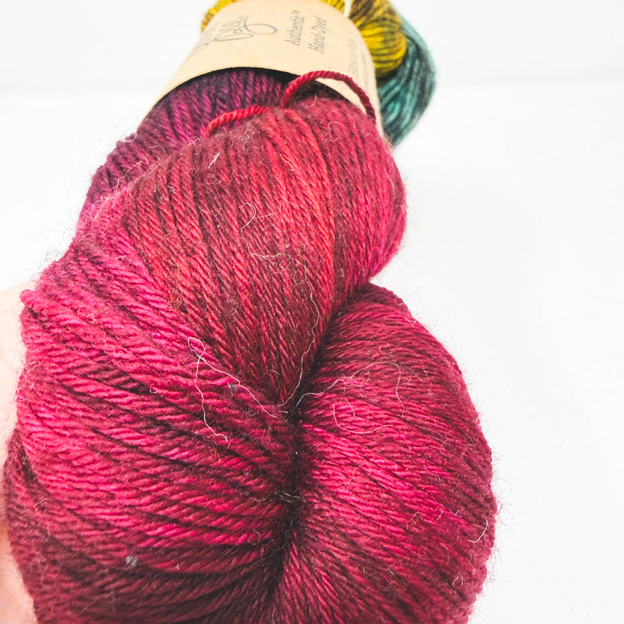 Yarn Bee Authentic Hand-Dyed Yarn in Hibiscus Palm