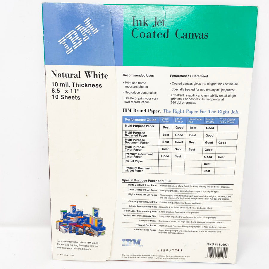 IBM Ink Jet Coated Canvas