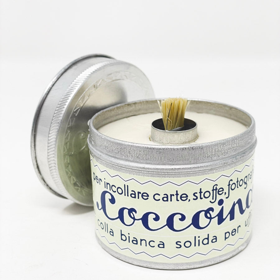 NEW // Coccoina Non-Toxic White Paste Tin with Brush - 4.4 Ounces (1)