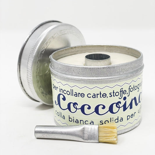 NEW // Coccoina Non-Toxic White Paste Tin with Brush - 4.4 Ounces (1)