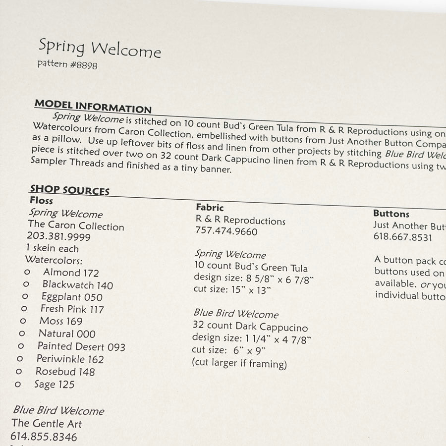 Spring Themed – Sam Sarah Cross Stitch Patterns