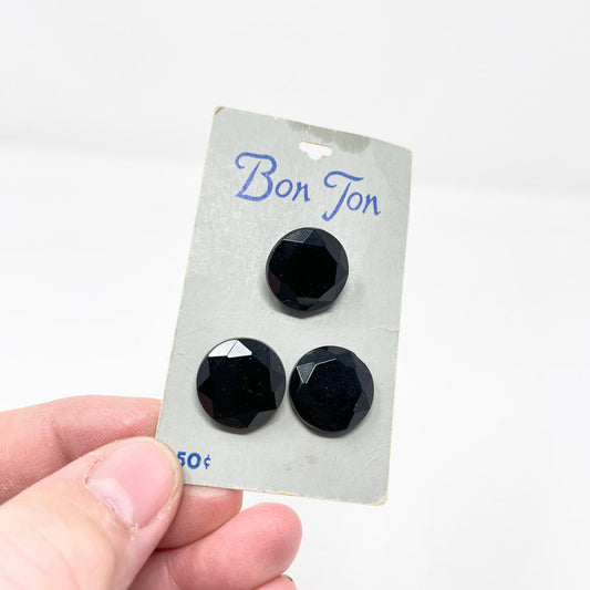 Vintage Bon Jon Black Buttons (3)