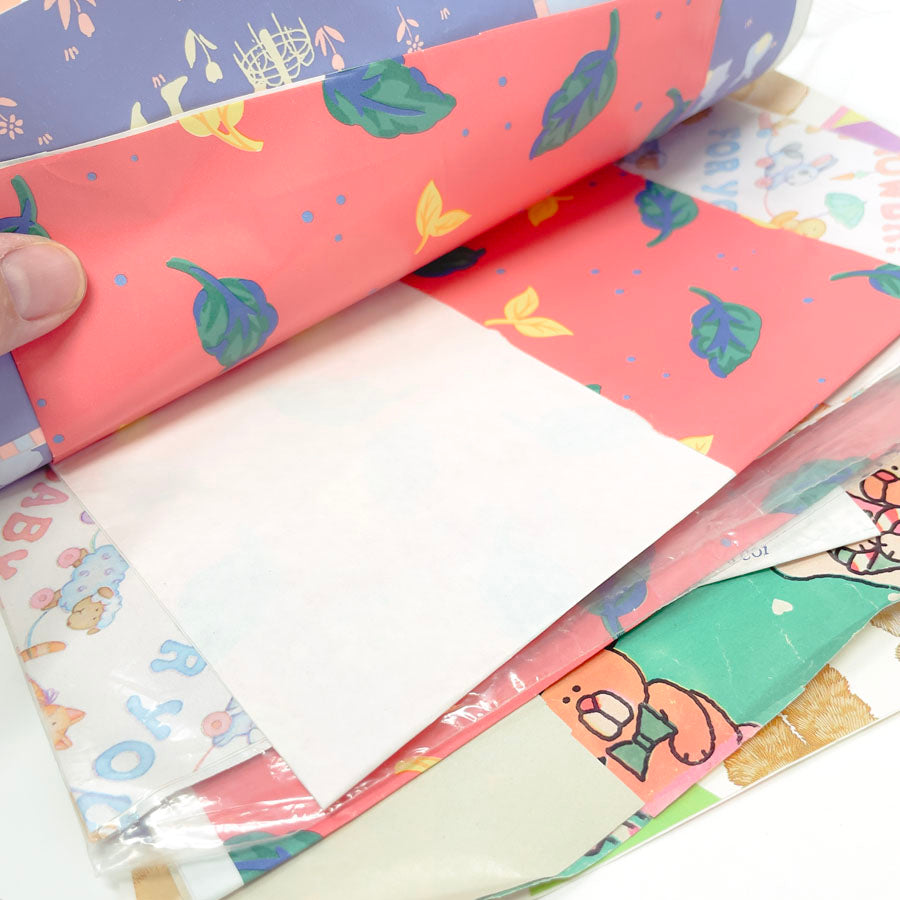 Bundle of Vintage Wrapping Paper Scraps