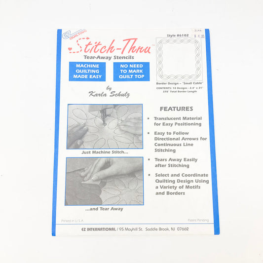 EZ Quilting Stitch-Thru Tear Away Stencils