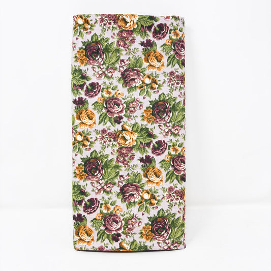1.5 Yds x 44" Vintage Floral Cotton Fabric