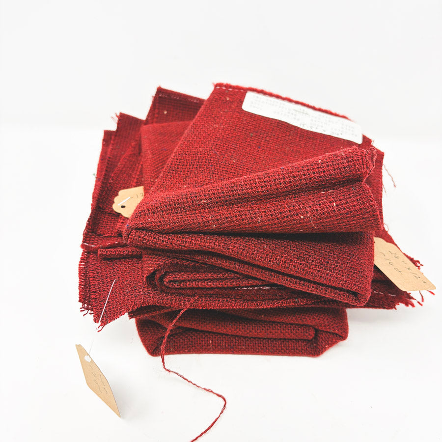 Deep Red Tweed Wool Cross Stitch Fabric – Assorted Counts