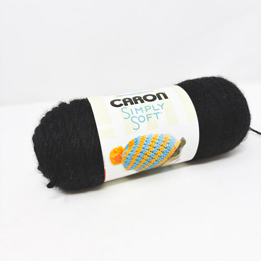Caron Simply Soft Yarn Black