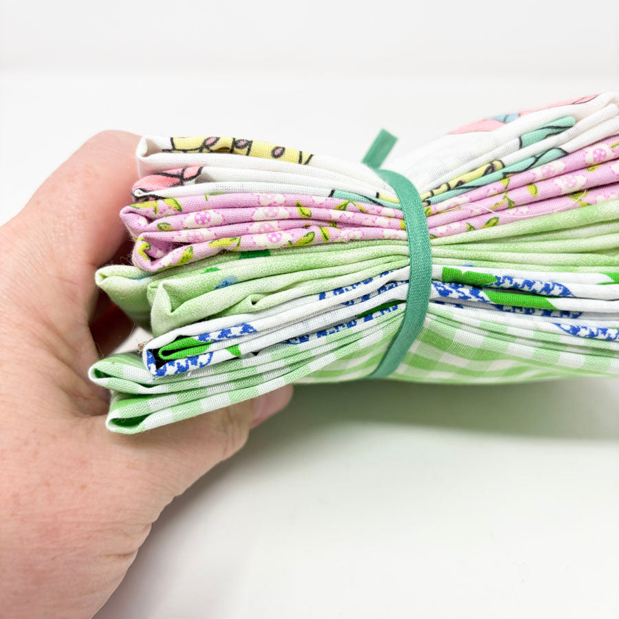 Spring Pink & Green Fabric Bundle