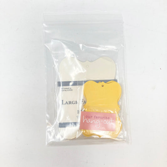 Small Bag Tags- Large Ivory and Medium Yellow
