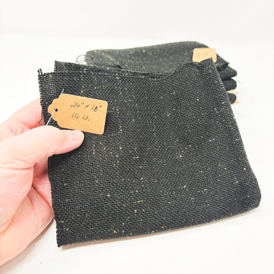 Black Rustic Linen-Blend / Rustico-Style Aida - Asst. Counts