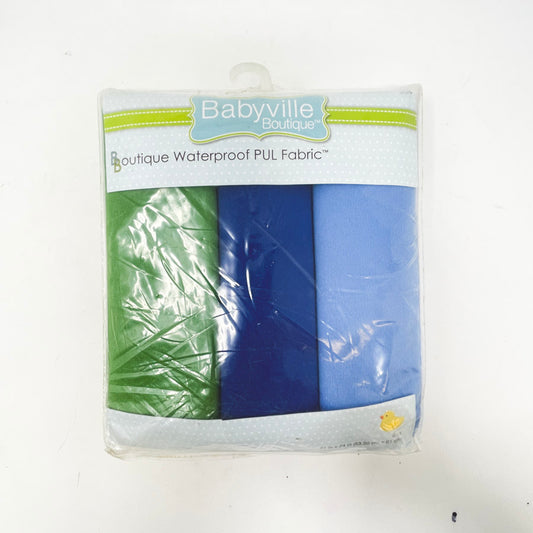 3-pack of Dritz Babyville Boutique Waterproof PUL Fabric