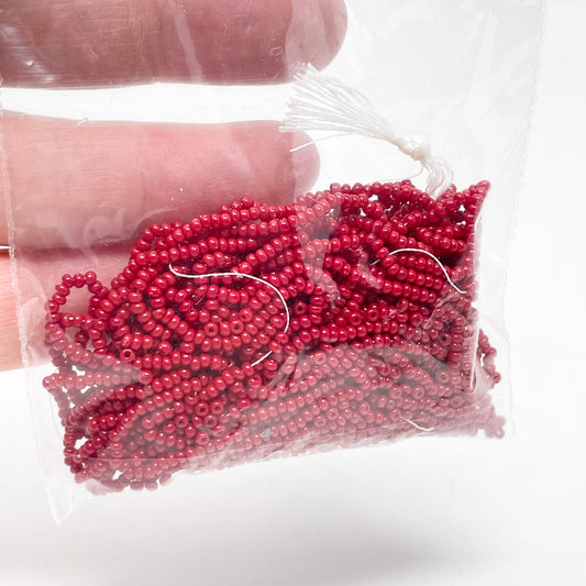 Red Seed Beads-Strands