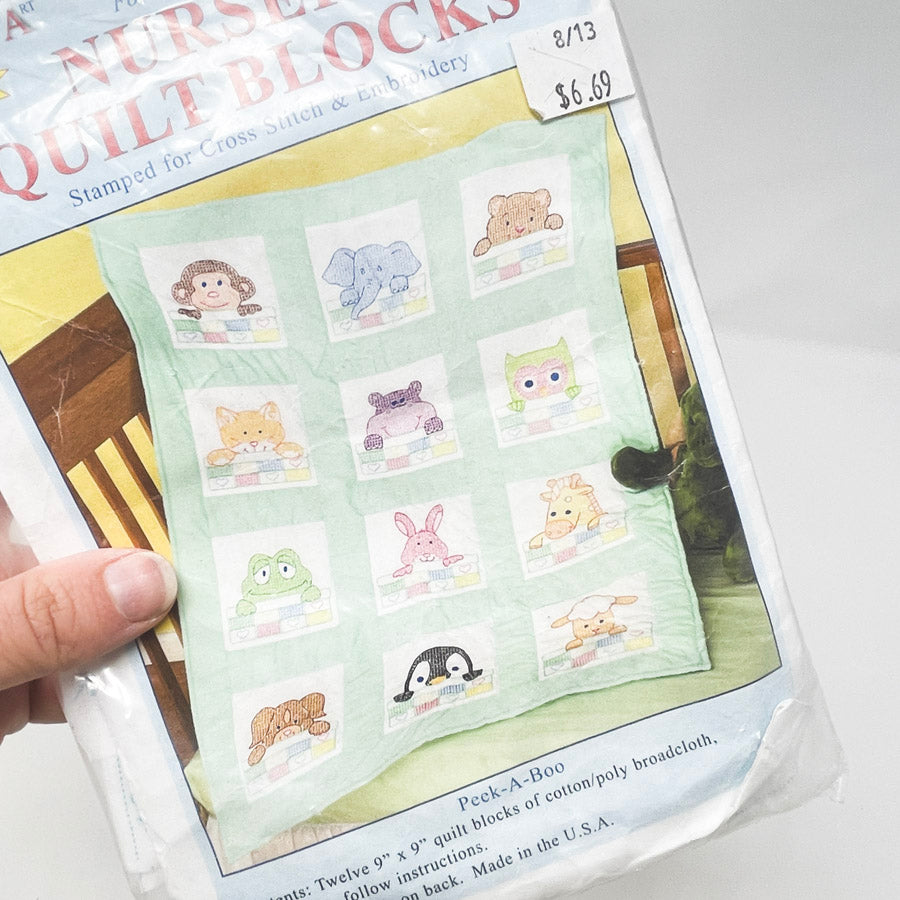Peek-A-Boo Nursery Quilt Blocks - Started