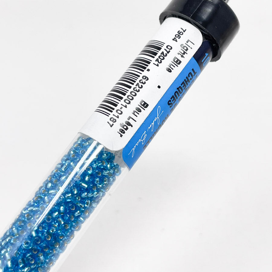 Blue Iridescent Seed Beads