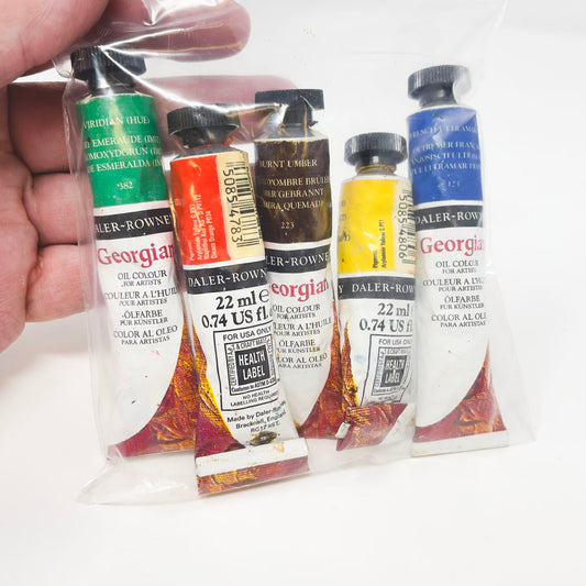 Daler-Rowney Georgia Oil Color 22ml Paint Set (5)