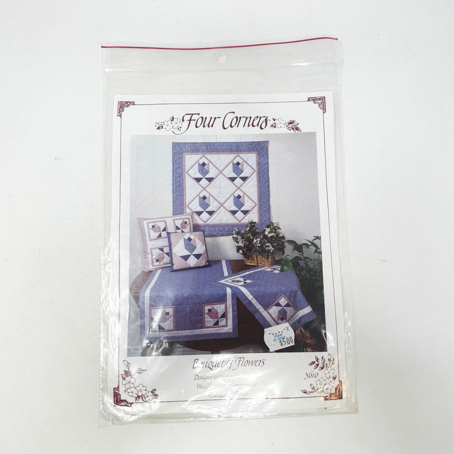 Four Corners Bouquet of Flowers Quilt Pattern