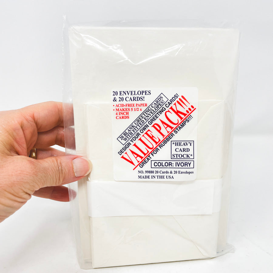 Halcraft Ivory Card & Envelope Pack