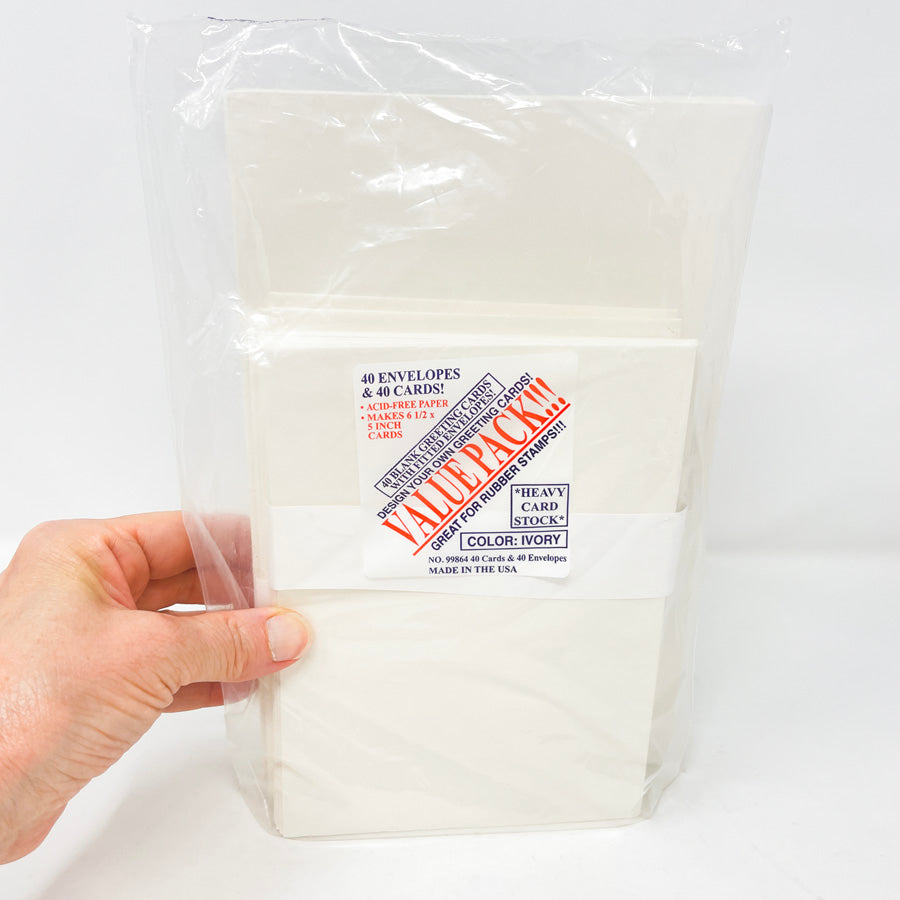 Halcraft Ivory Card & Envelope Pack