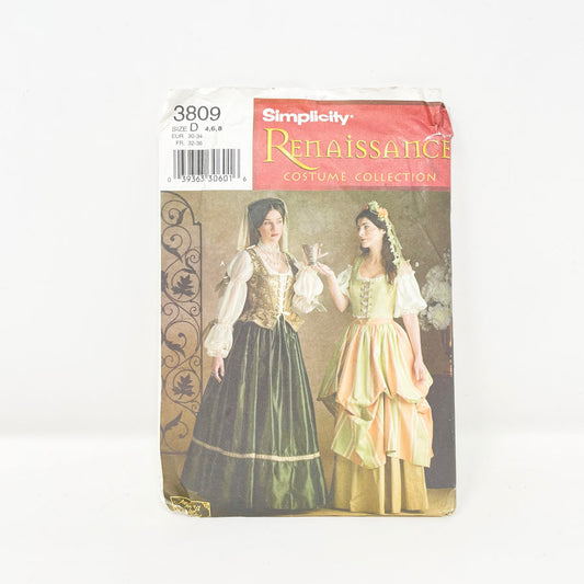 Simplicity 3809 Sewing Pattern - Renaissance Costume (4-8)