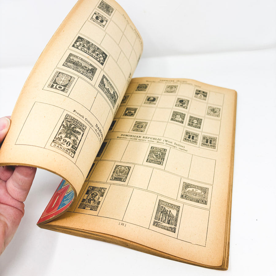 Vintage Around the World Stamp Book