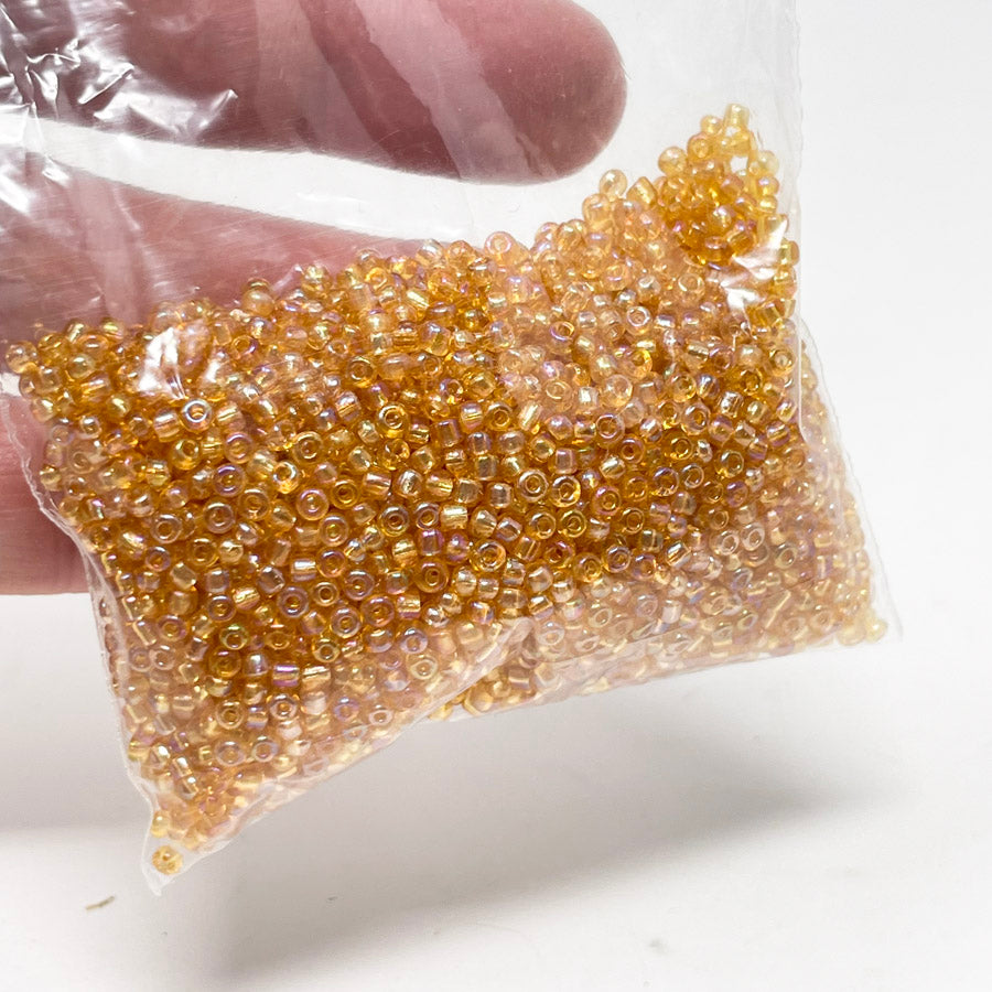 Amber Colored Seed Beads