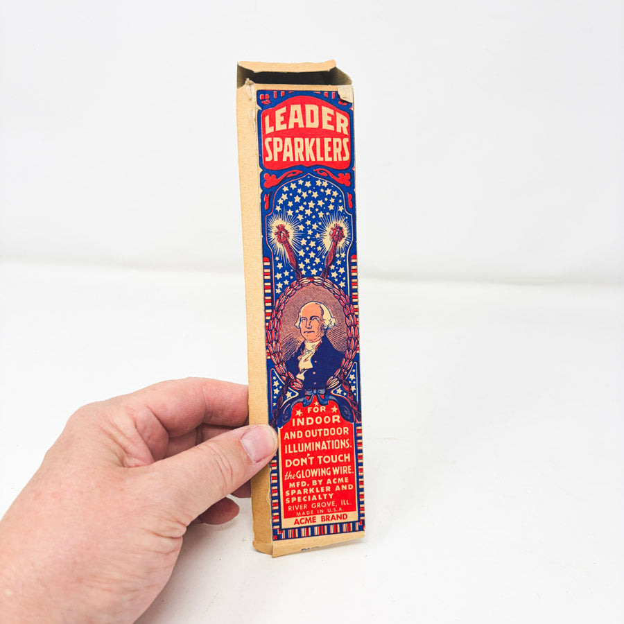 1950s Leader Sparklers No. 8 Box with Sparklers