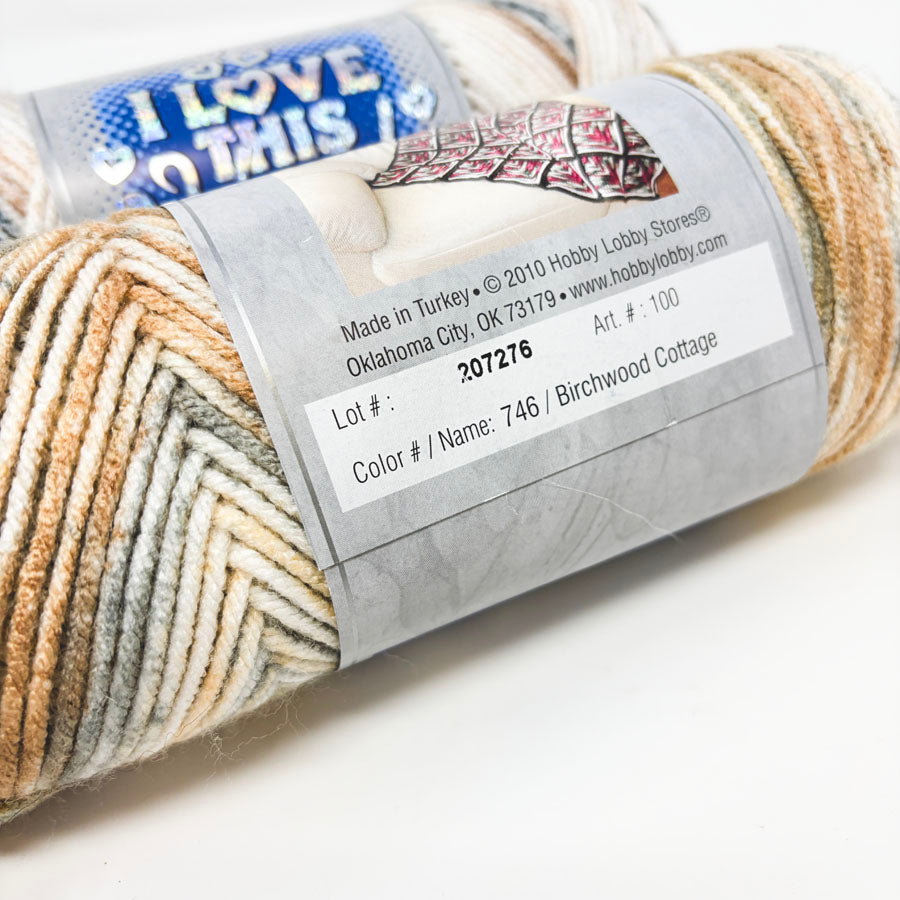 Tans - I Love This Yarn Pattern Acrylic Yarn (1)