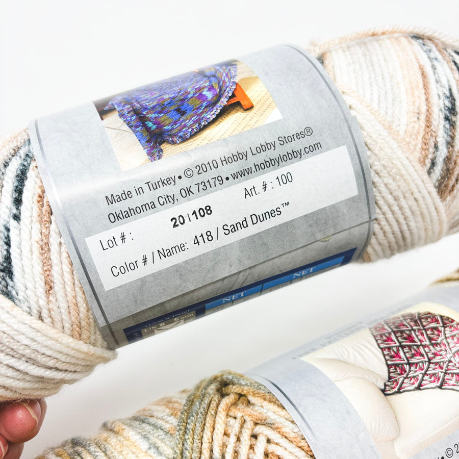 Tans - I Love This Yarn Pattern Acrylic Yarn (1)