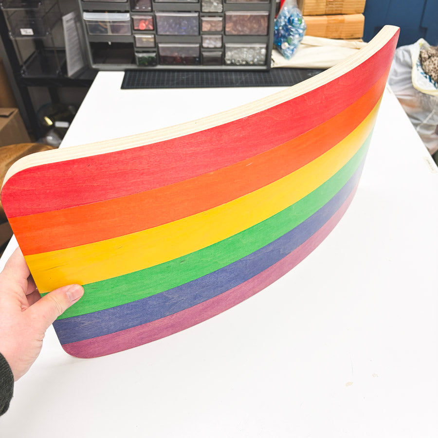 Montessori Rainbow Wooden Wobble Board