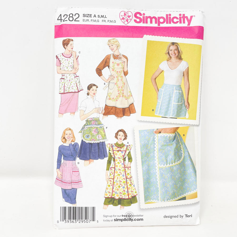 Simplicity 4282 Sewing Pattern - Apron (S-L)