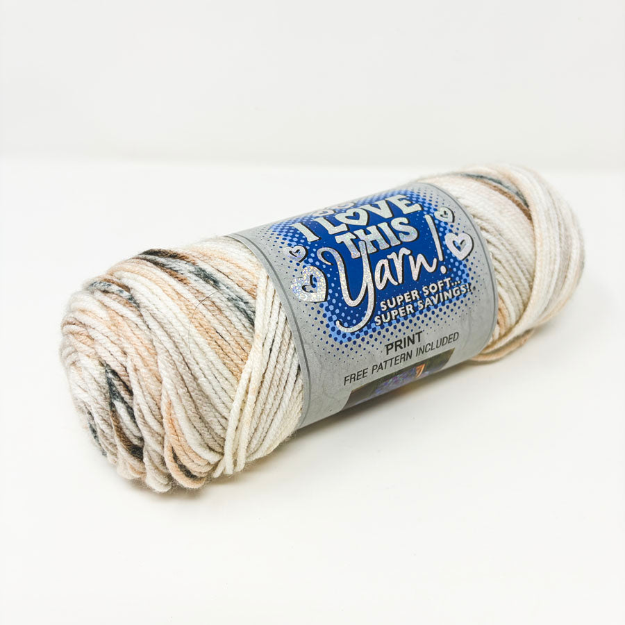 Tans - I Love This Yarn Pattern Acrylic Yarn (1)