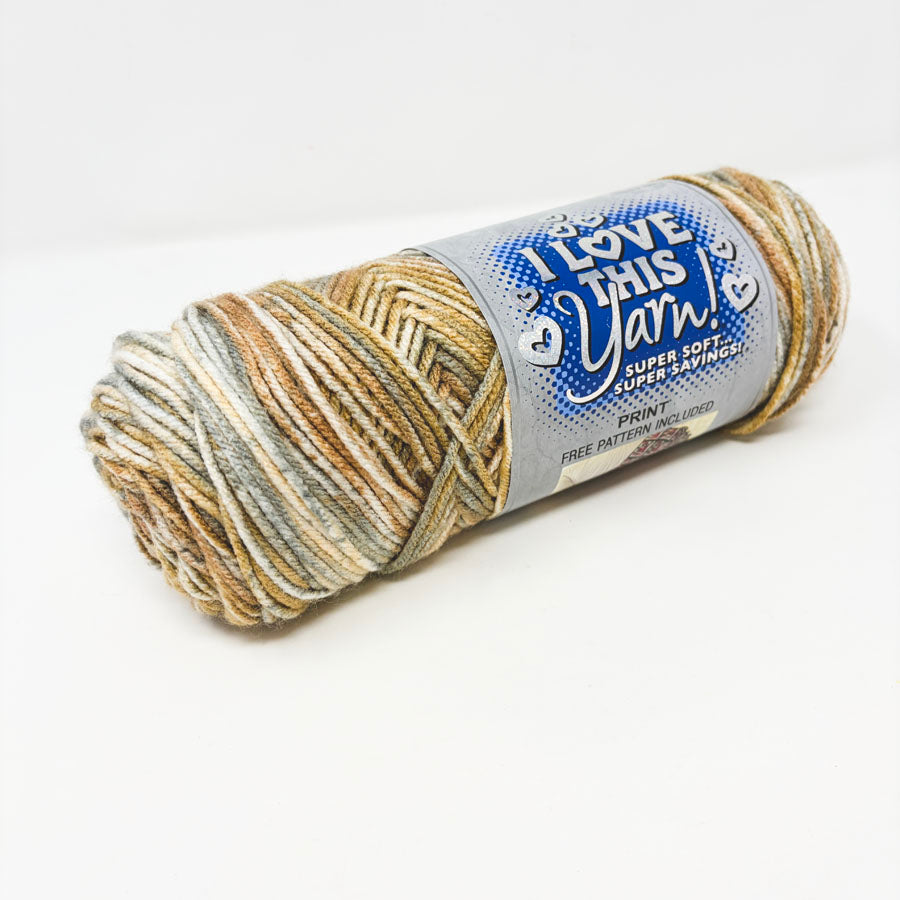 Tans - I Love This Yarn Pattern Acrylic Yarn (1)
