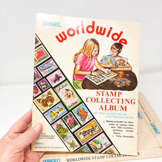 1974 Treat Worldwide Stamp Collection Album with Box