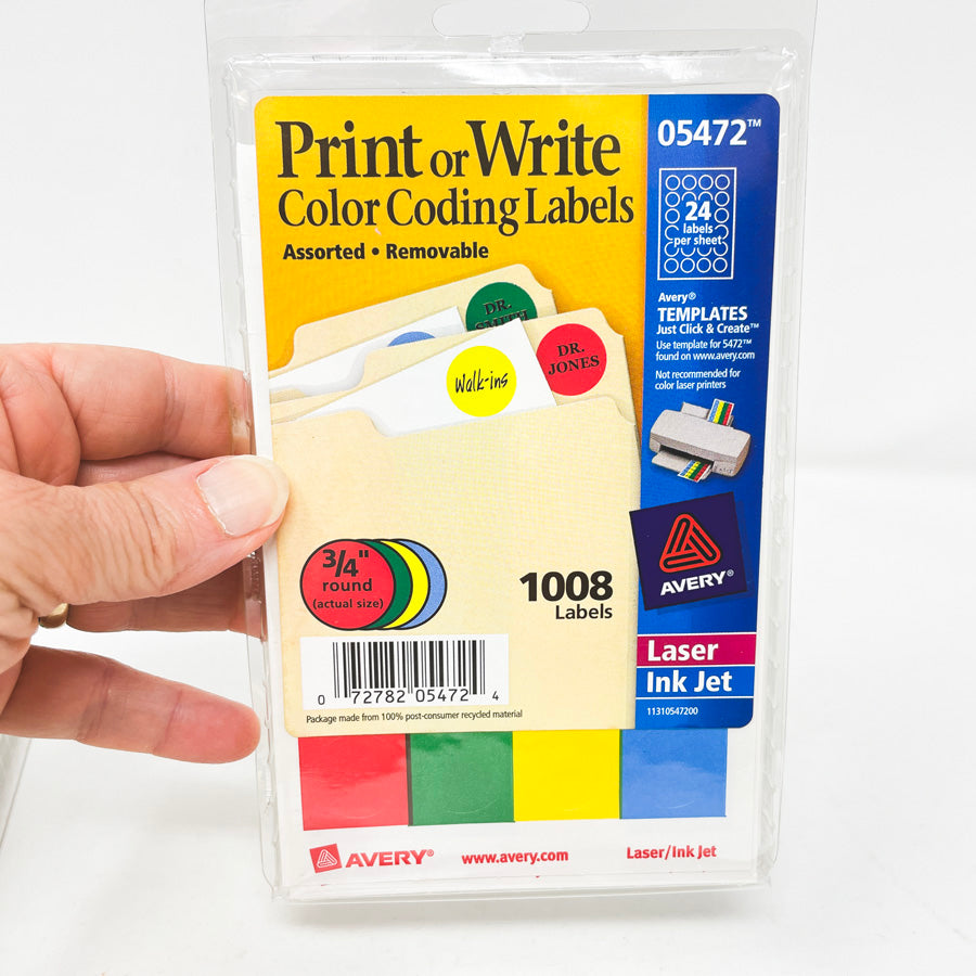 Avery 05472 Print or Write Color Coding Labels