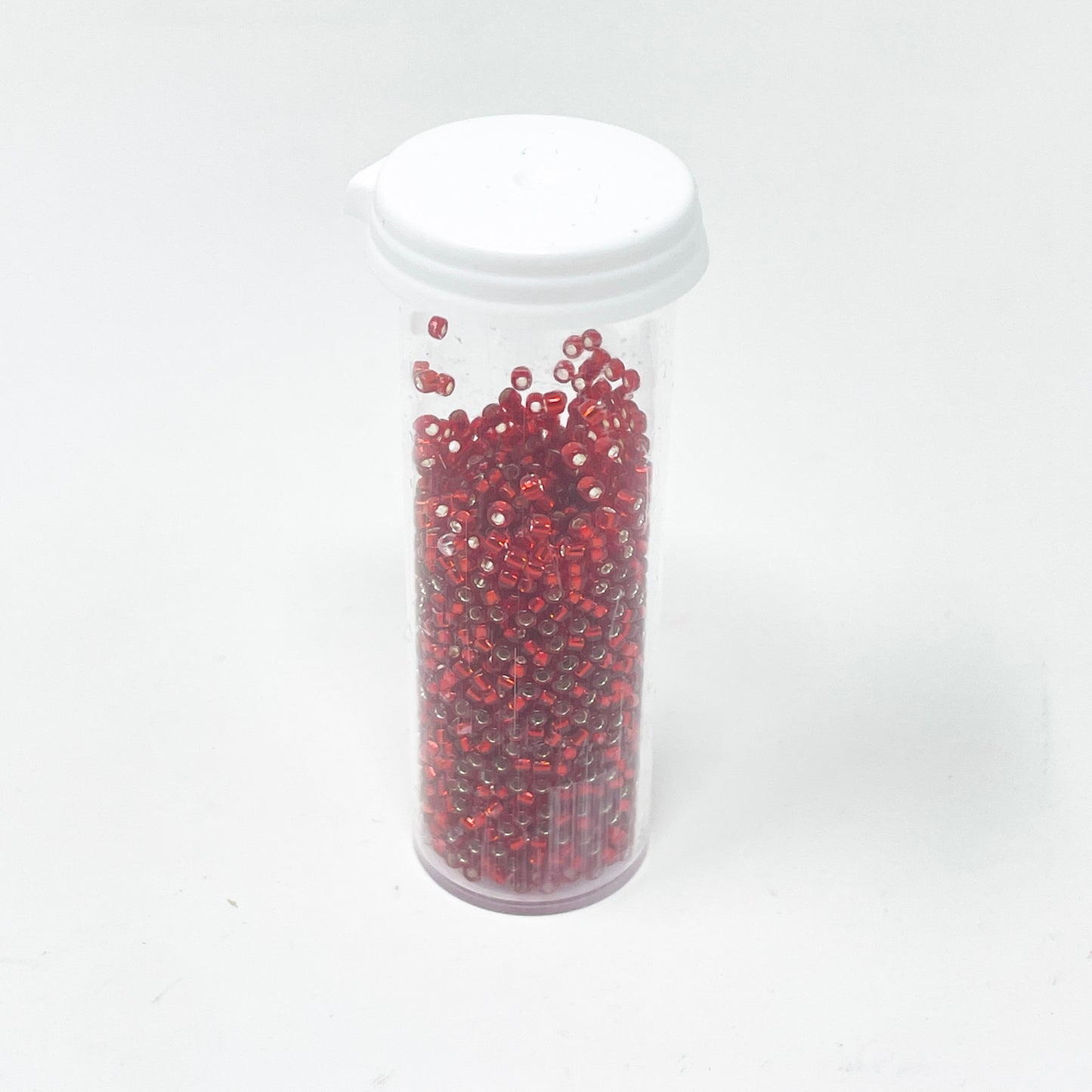 Mirrored Red Seed Beads - 7g