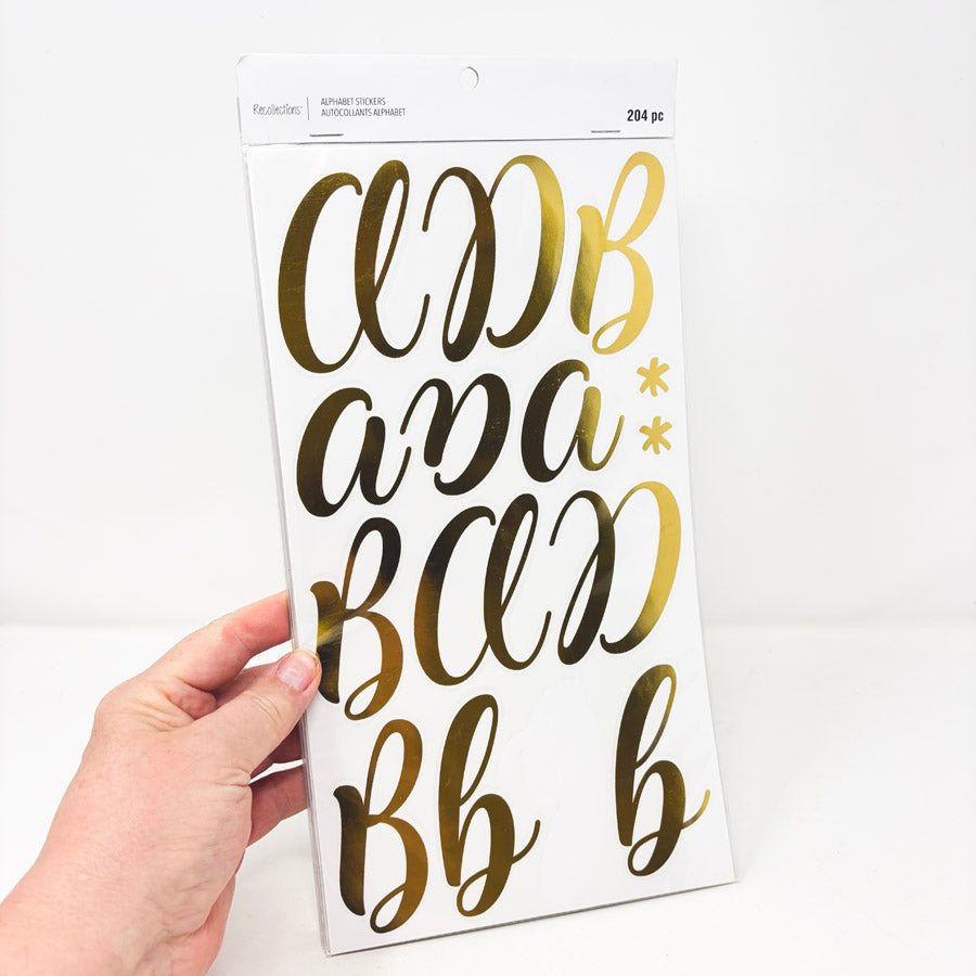 Recollections Gold Alphabet Sticker Bundle