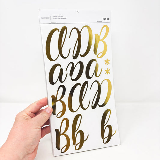 Recollections Gold Alphabet Sticker Bundle