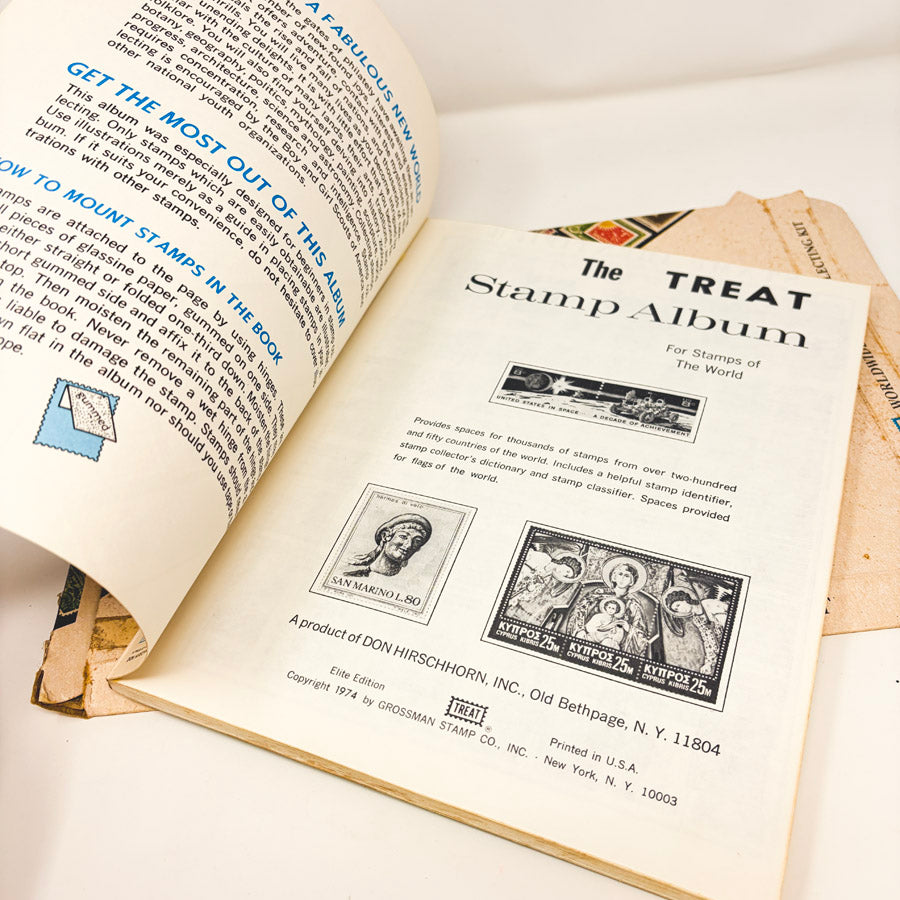 1974 Treat Worldwide Stamp Collection Album with Box