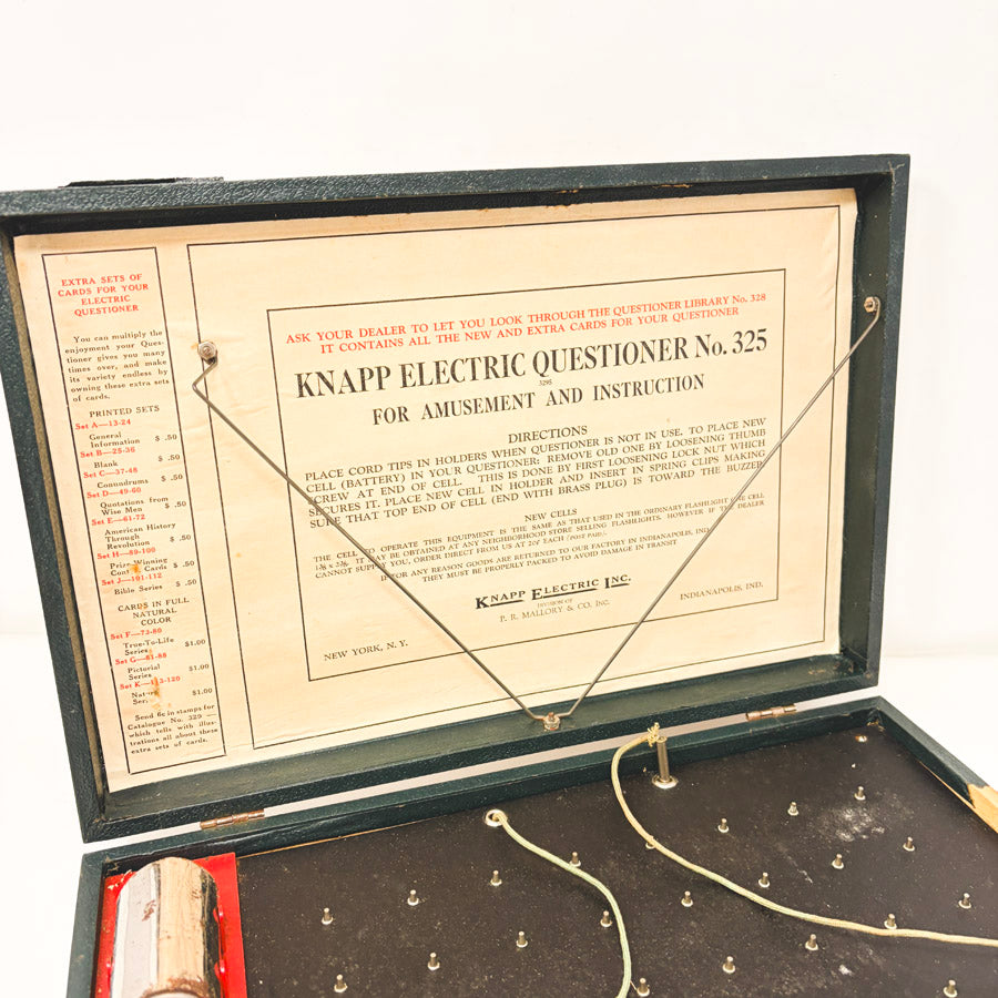 Vintage Knapp Electric Questioner game