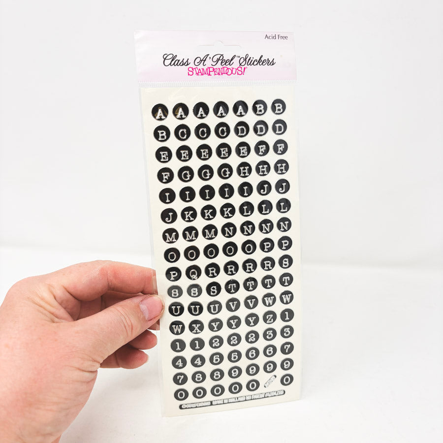 Black Alphabet Stickers