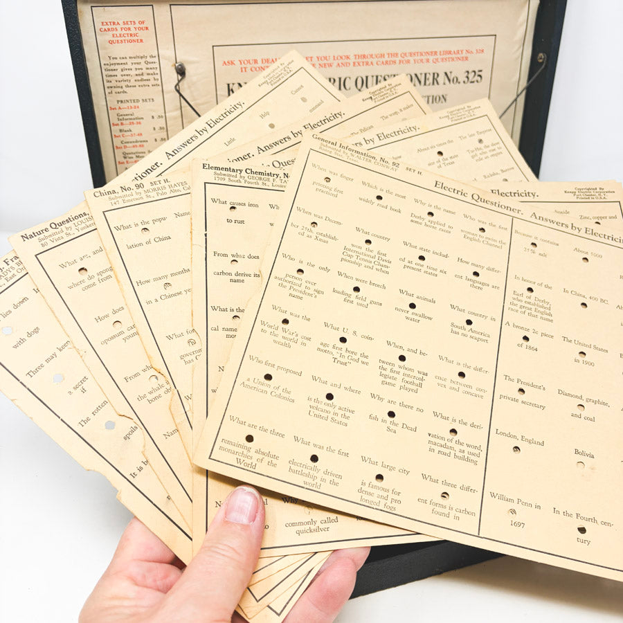 Vintage Knapp Electric Questioner game