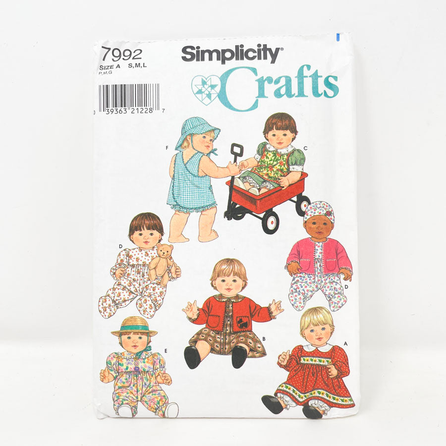 Simplicity 7992 Sewing Pattern - Baby Doll Clothes