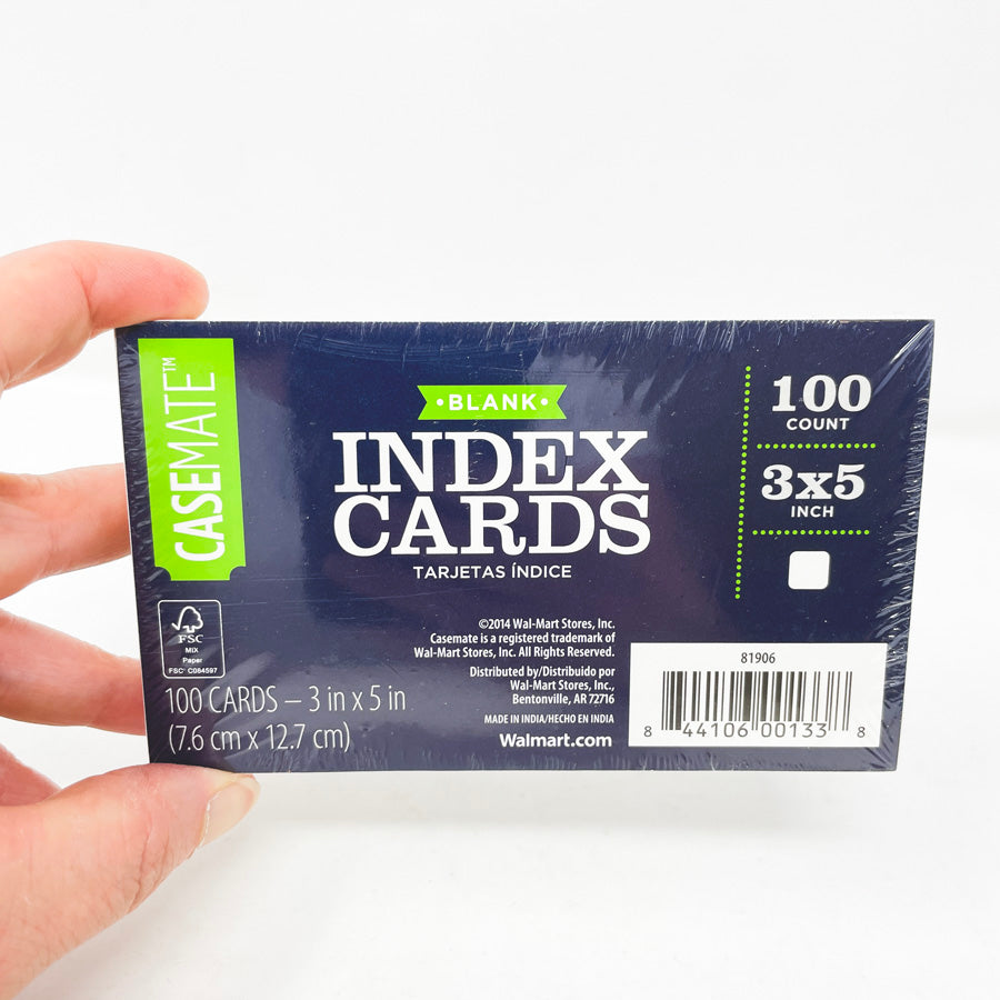 Casemate Blank Index Cards